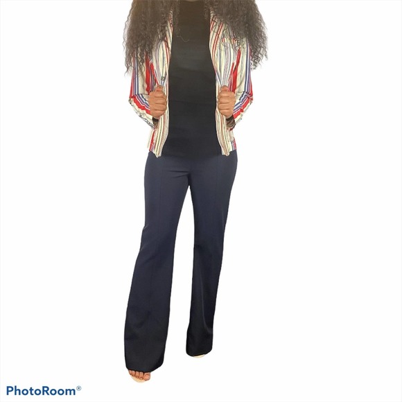 Tommy Hilfiger Striped Open Front Blazer Petite Multicolor - Picture 1 of 5